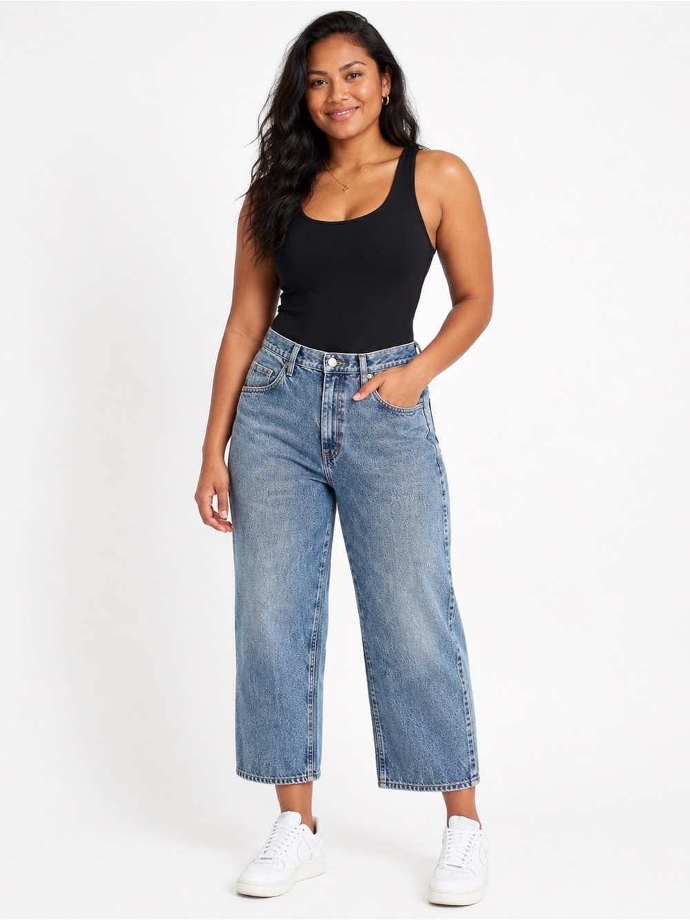 Wrangler Regular Fit Jeans – Men’s Size 31x32 (Hemmed to Women’s Cropped Length)